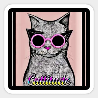 Cattitude Sticker